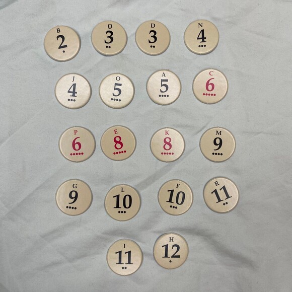 Catan 18 Circular Number Tokens Replacement Pieces Parts Game 2012 edition. - Picture 5 of 5